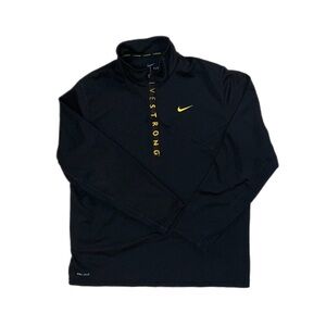Used Nike Livestrong Lance Armstrong Black Quarter Zip Size XL